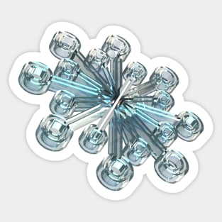 3D Snowflake Sticker